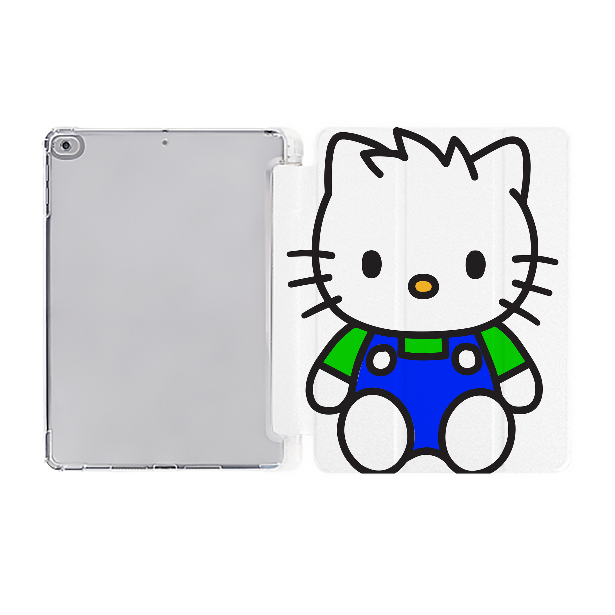 （画像用） Hello Kitty ハローキティ IPad ケース ペン収納付き 三つ折りスタンド PUレザー×シリコン 対応機種9.5/10.5/10.9インチ